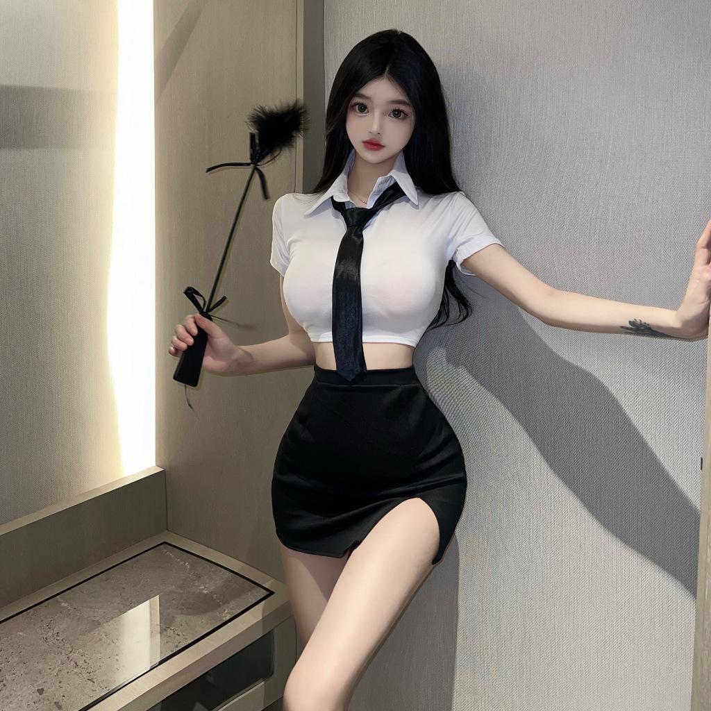 Tặng Cravat - Cosplay Học Sinh ,Nàng Thư Ký Gợi Cảm ,Váy Ngủ Hóa Trang Nữ Trợ Lý Giám Đốc Sexy Quyến Rũ C084