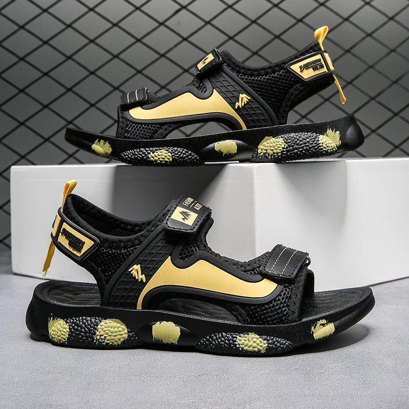 2023 Bán Giày Sandal Trẻ Em Đi Biển Mùa Hè Nước Thời Trang Giày Trẻ Em Nhẹ Chống Trơn Trượt Đế Mềm Thoải Mái Giày Cho Bé Color: golden Shoe Size: 34