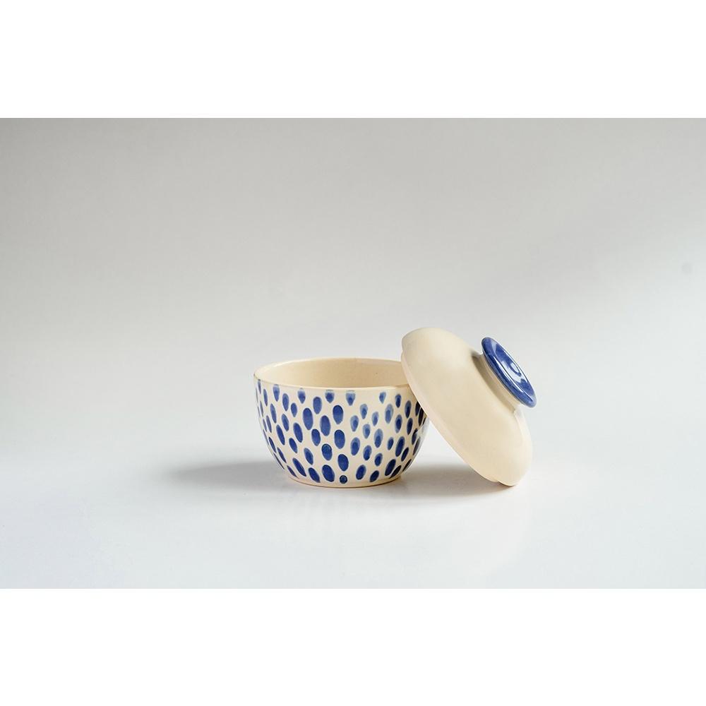 Lọ, hũ gia vị có nắp gốm sứ Tu Hú Ceramics - Hoạ tiết Y Thanh