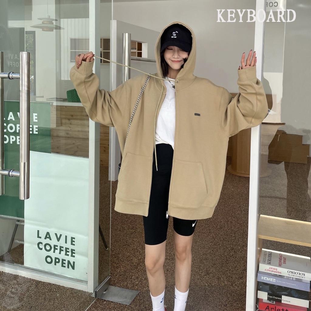 Áo khoác hoodie nỉ bông dây kéo in chữ MINIMAL form rộng unisex nam nữ Vuasivuare