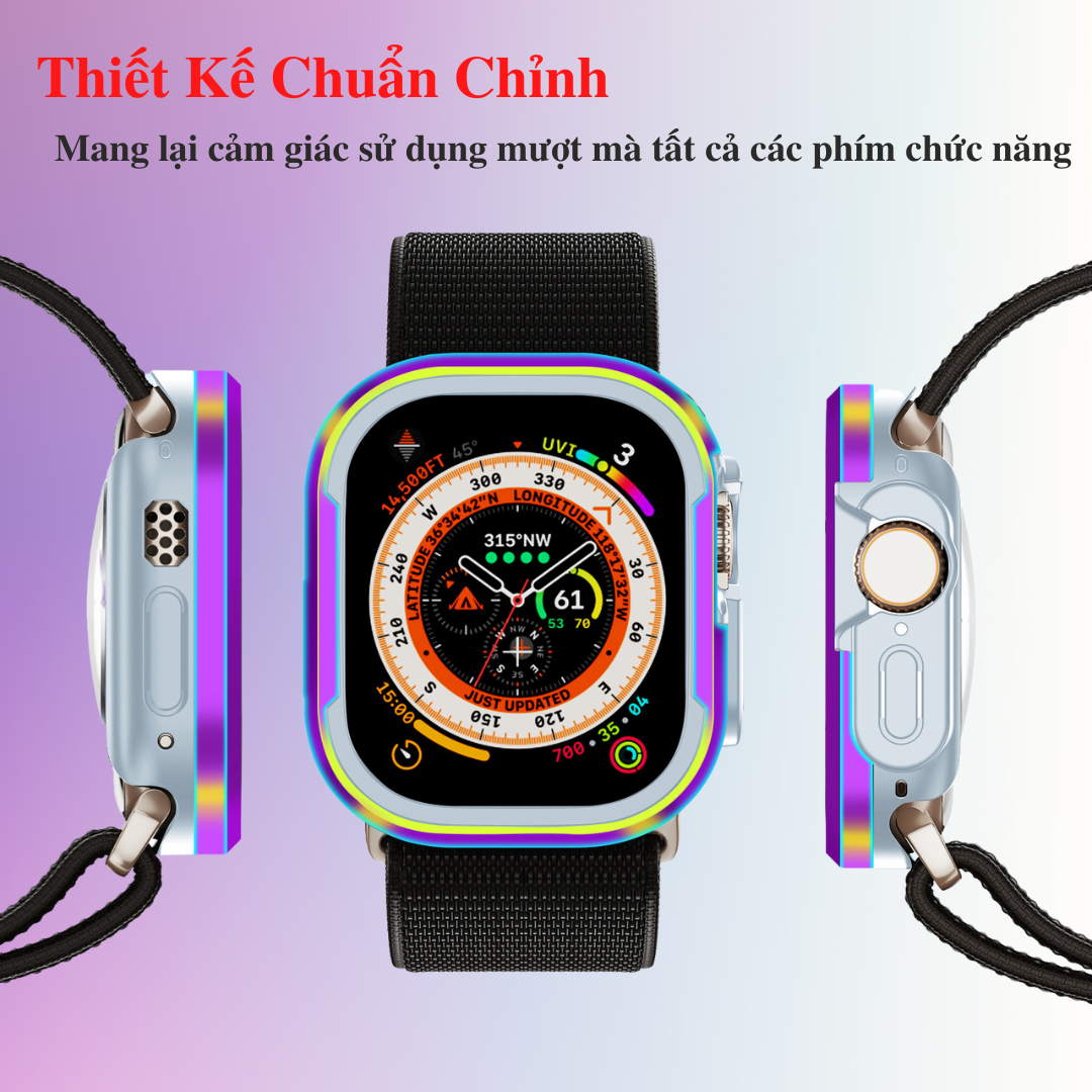 Ốp Case Bảo Vệ Viền Hợp Kim Dành Cho Apple Watch Ultra / Apple Watch Series, Kai.N Guard Case, Kết Hợp Lớp Đệm TPU - Hàng Chính Hãng