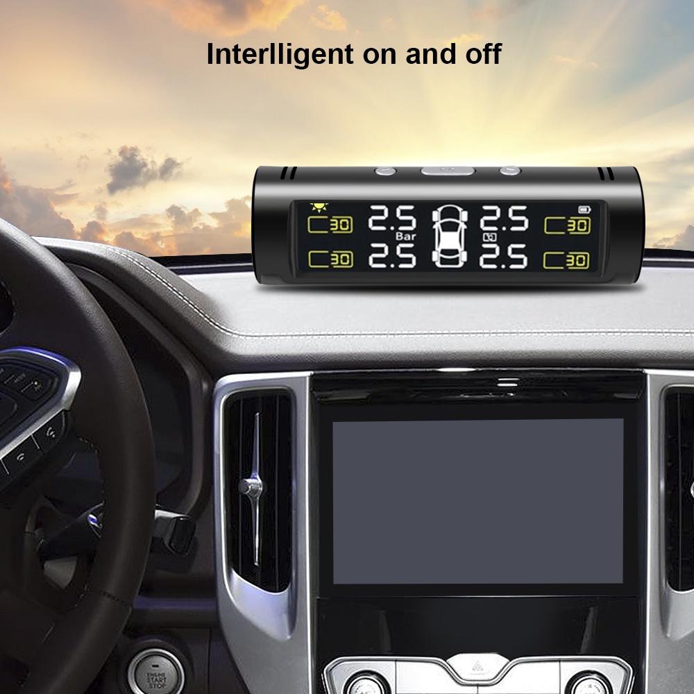 Bộ 4 thiết bị cảm biến áp suất lốp xe hơi không dây tiết kiệm năng lượng
