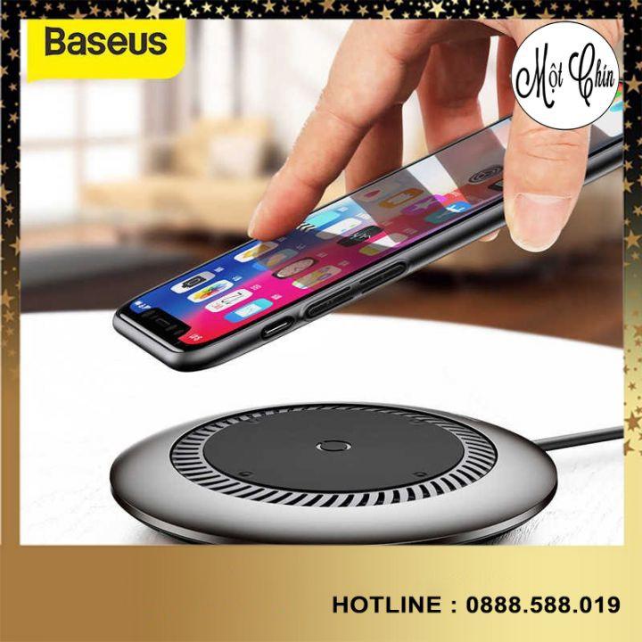 Sạc không dây cho iPhone X XS Max/ S9 Note 9 Baseus Automatic Radiating Wireless Charger Qi Fast Wireless Charging Pad -Hàng Chính Hãng