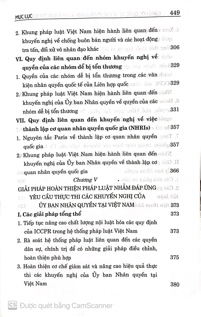 Công ước quốc tế về các quyền dân sự và chính trị năm 1966 và việc thực thi các khuyến nghị của ủy ban nhân quyền tại Việt Nam