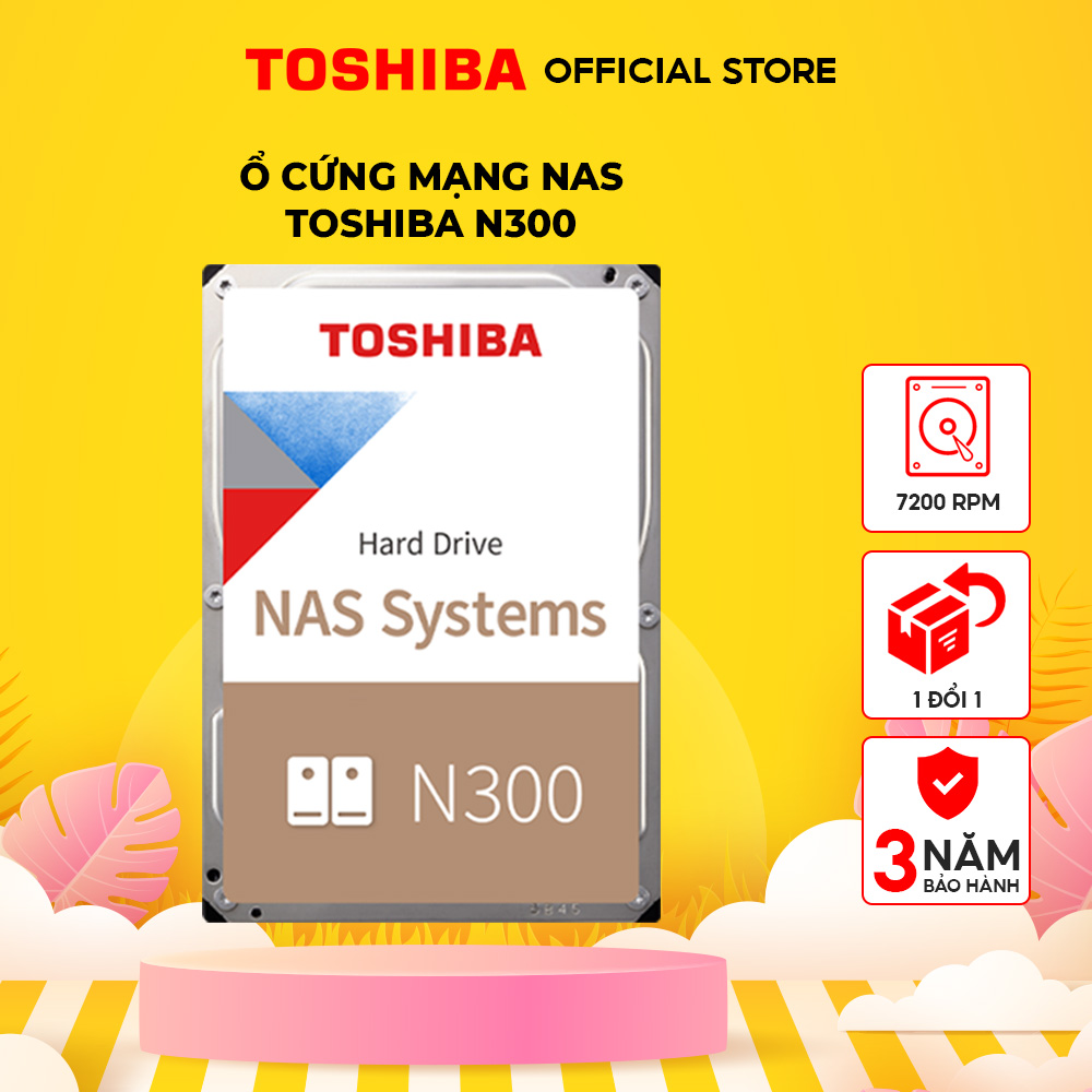 Ổ cứng mạng nas HDD Toshiba N300 Gold 3.5Inch Hàng chính hãng