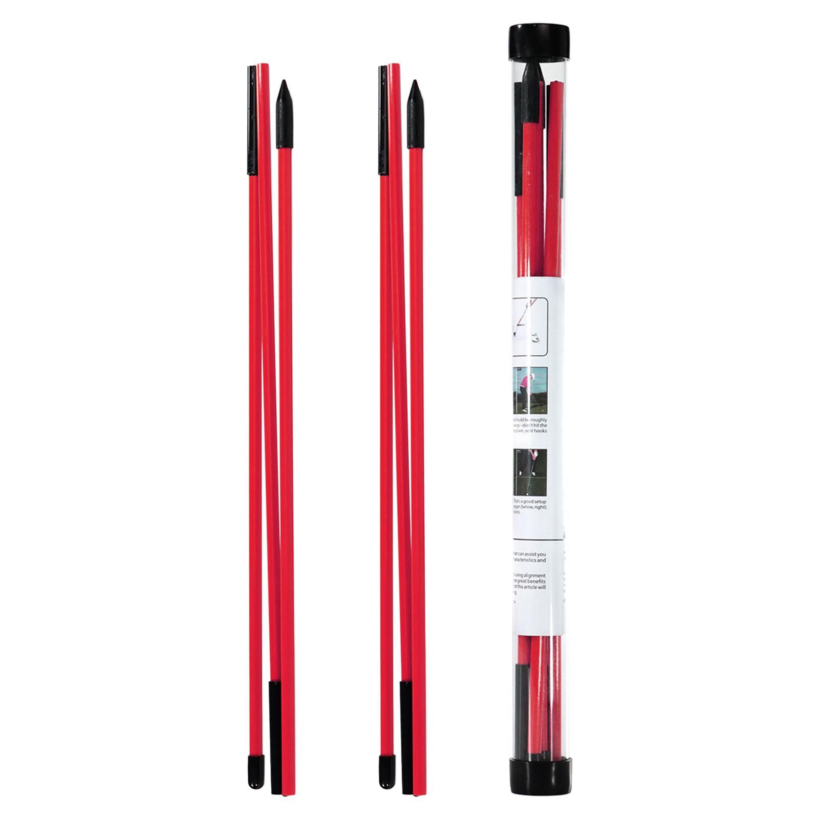 Set of 2 Golf Alignment Sticks Foldable Golf Training Aid Anti-Flip Posture Corrector Putting