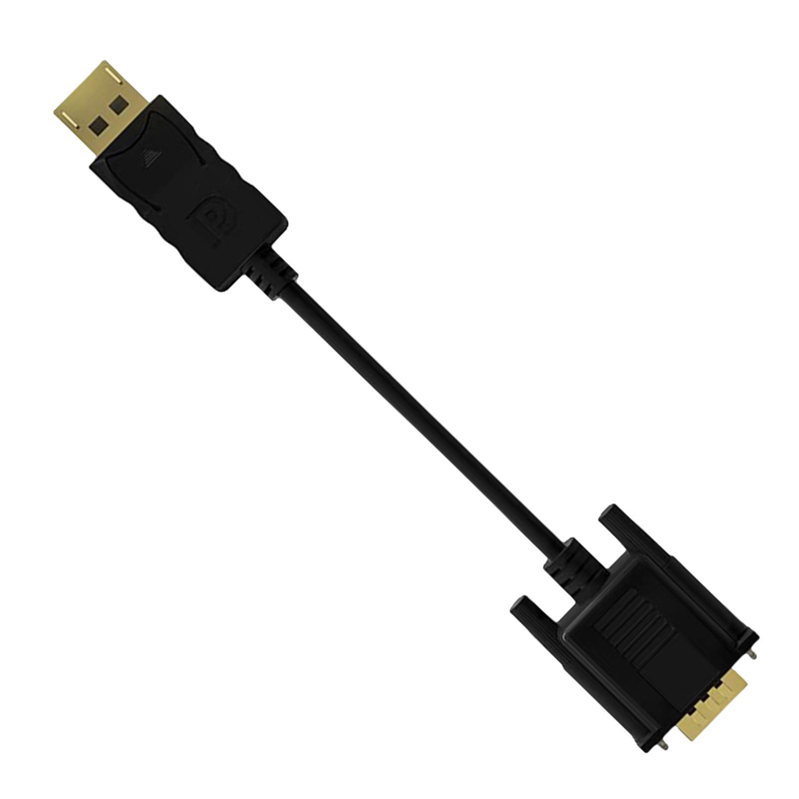 DP to VGA Cable, DP to VGA cable Plated, DP Male to VGA Male Cable, Black