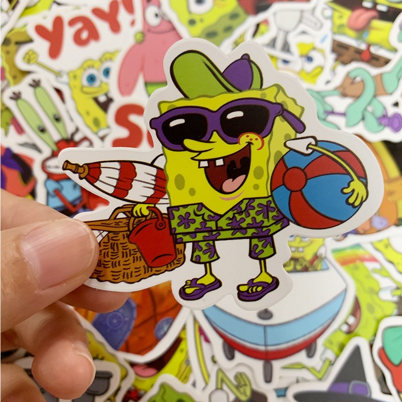 Bộ 50 miếng Sticker hình dán Spongebob