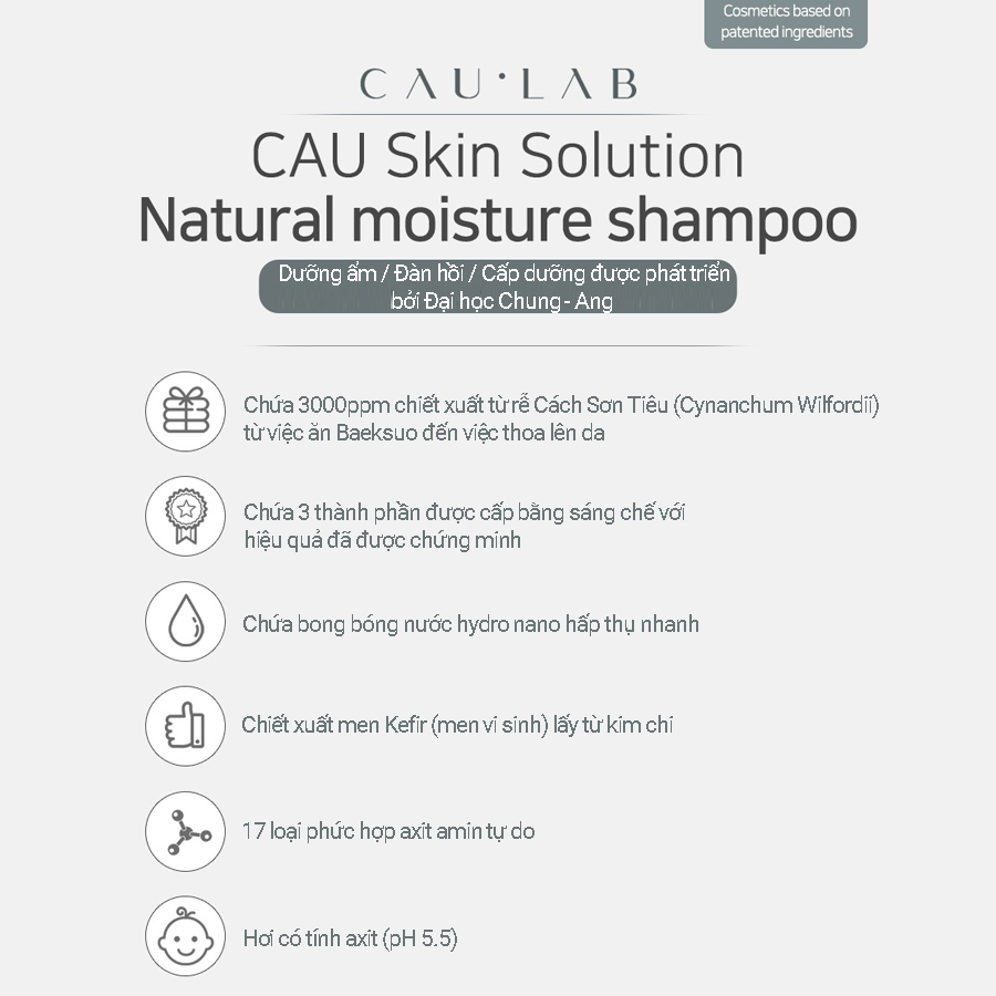 Dầu gội dầu chăm sóc tóc Cau lab Natural Moisture Shampoo