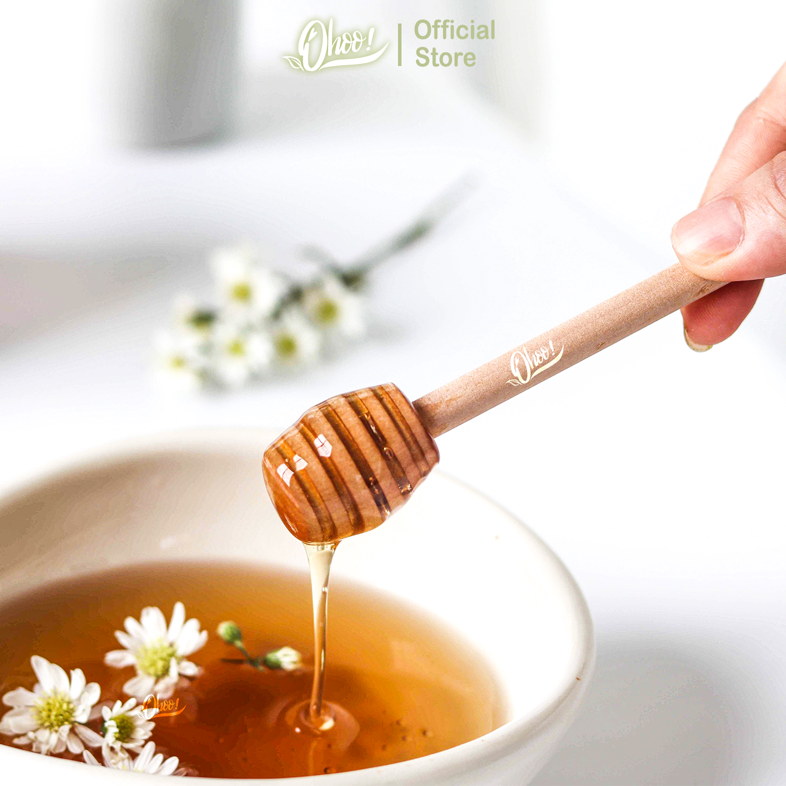 Mật Ong Hoa Nhãn Nguyên Chất Ohoo, 450ml - 500ml - 1000ml
