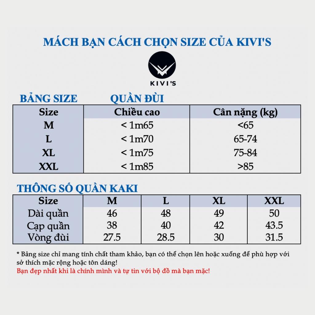 Quần short nam OKYI chất liệu kaki jean co giãn thiết kế đơn giản chuẩn form KIVI'S