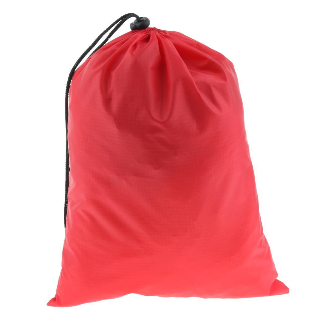 Premium Waterproof Drawstring Storage Stuff Bag Fit for Clothes Shoes, Red