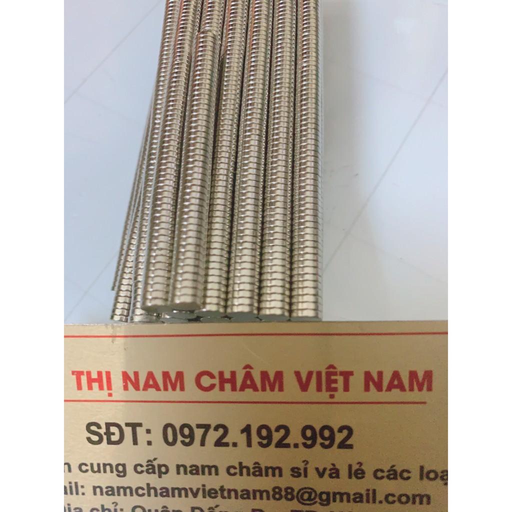 Hộp 100 Sản Phẩm Nam Châm Vĩnh Cửu Mạ NIKEN 6X1.5MM Chất Lượng Tốt