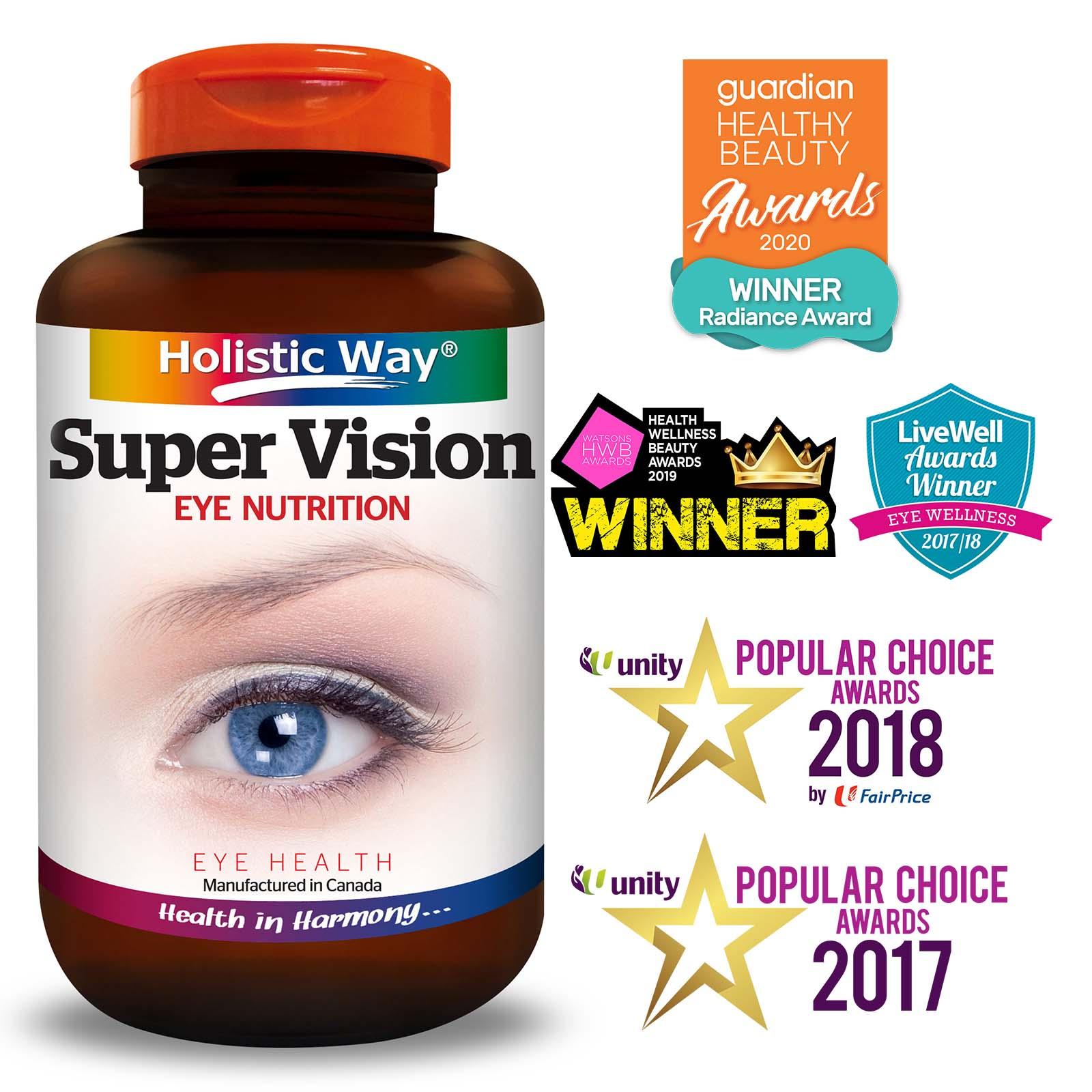 Viên uống bổ mắt, tăng cường thị lực Holistic Way Super Vision - Eye Nutrition (90 viên)