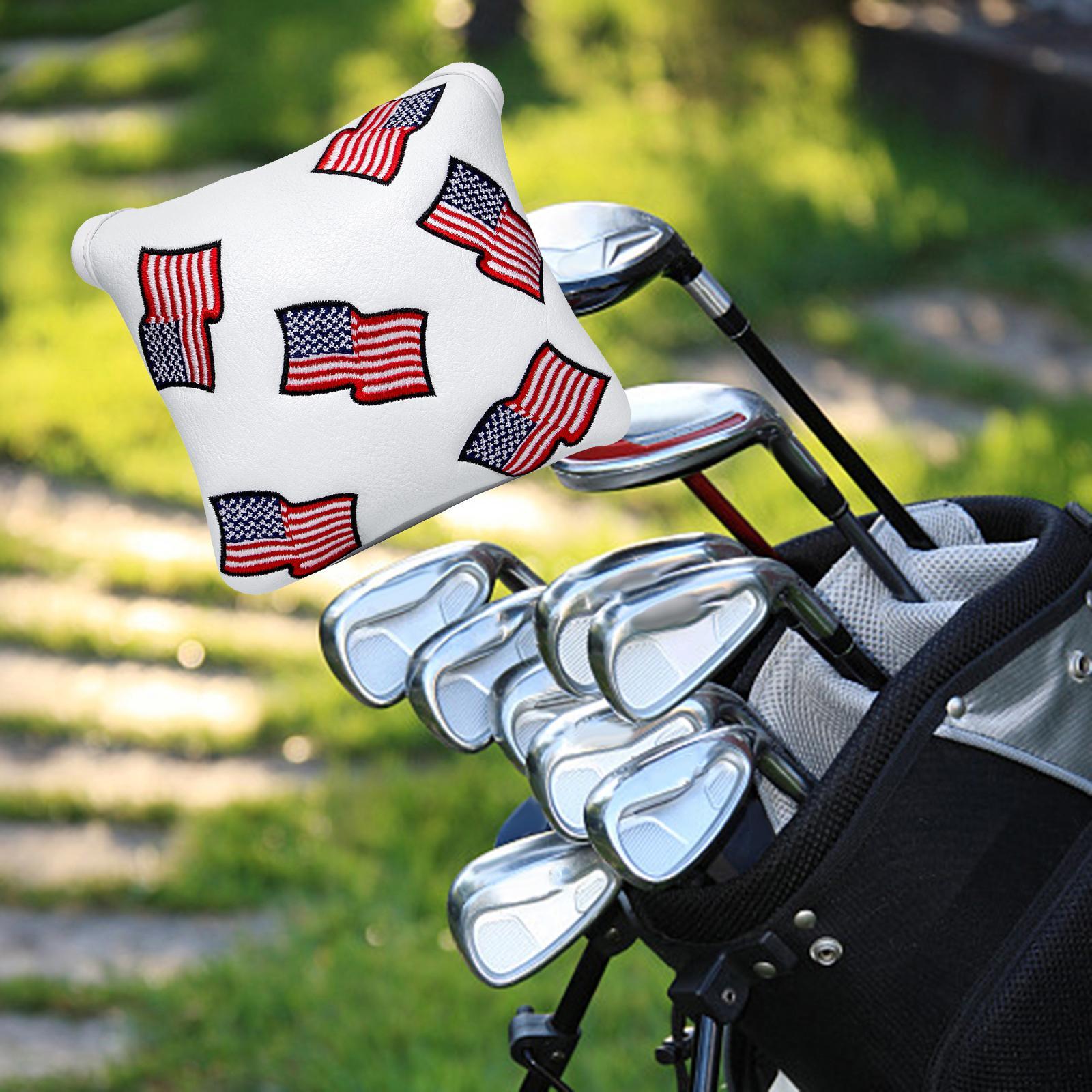 Golf Putter Head Cover Closure Artificial Leather Golf Center Shaft Putter Cover for Most Putter