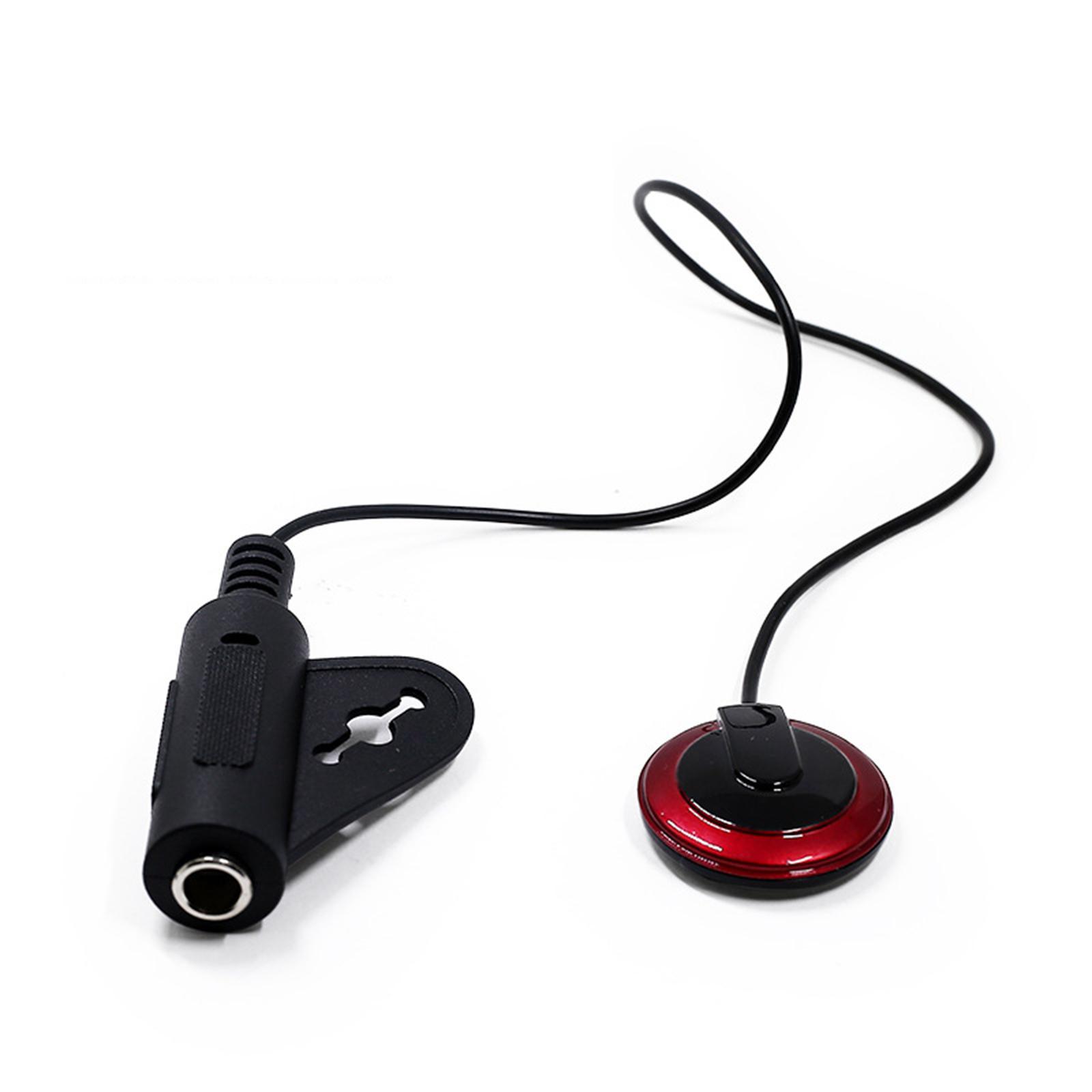 Contact Microphone Piezo Pickup, Guitar Violin Microphone Pickup for Guitar, Ukulele, Violin, Bass & Acoustic Electric with Cable