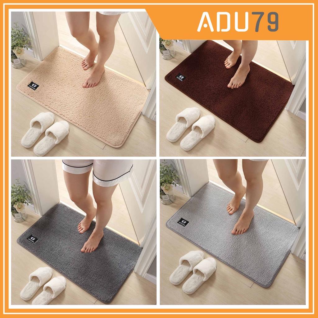 Thảm Lau Chân Nỉ - Chống Trượt, Siêu Thấm Hút Đế Cao Su Cao Cấp Lông Mịn Dày Dặn 40x60cm - Hàng Loại 1