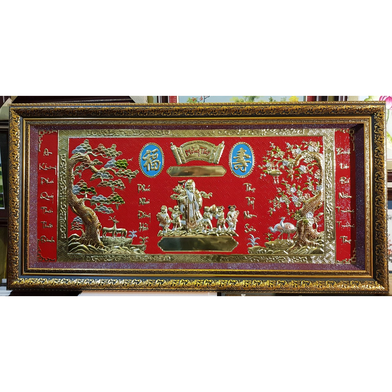 TRANH ĐỒNG LIỀN TẤM THÚC NỔI TINH XẢO- MỪNG THỌ CỤ ÔNG- CỤ BÀ - ÔNG BÀ