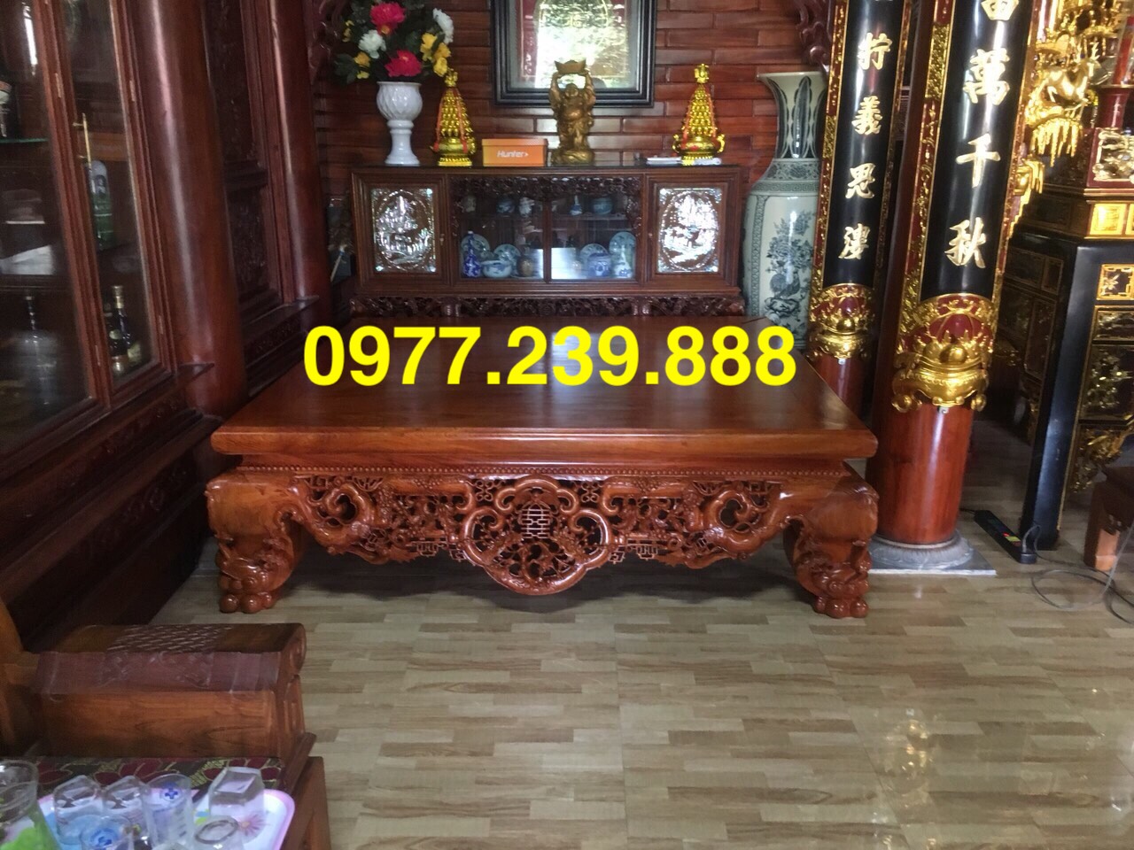 Sập ngồi mai điểu gỗ hương đá