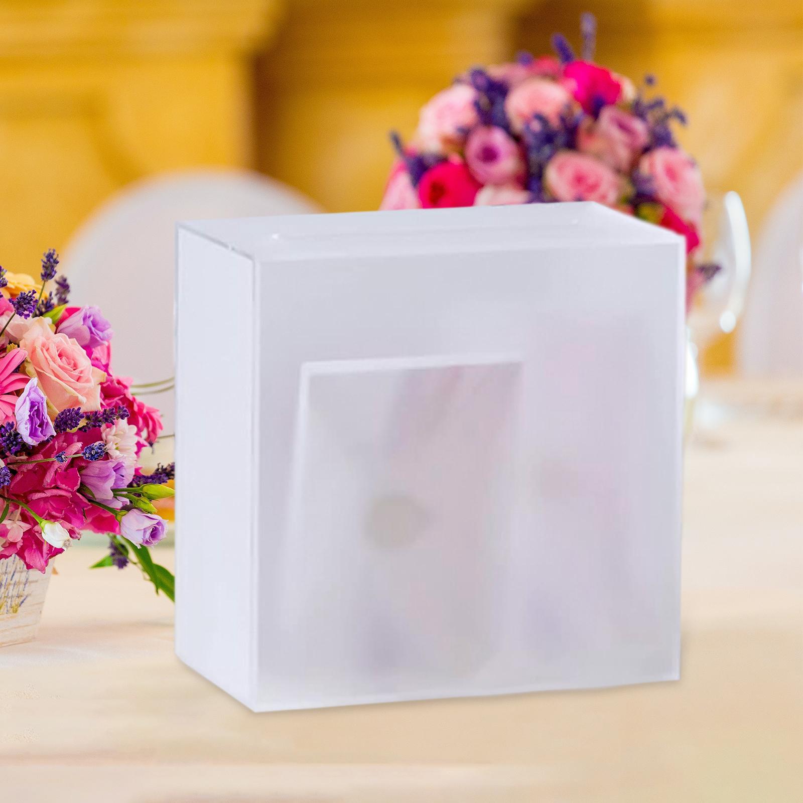 Clear Acrylic  Box Theme Card Box for Anniversary Birthday Bride