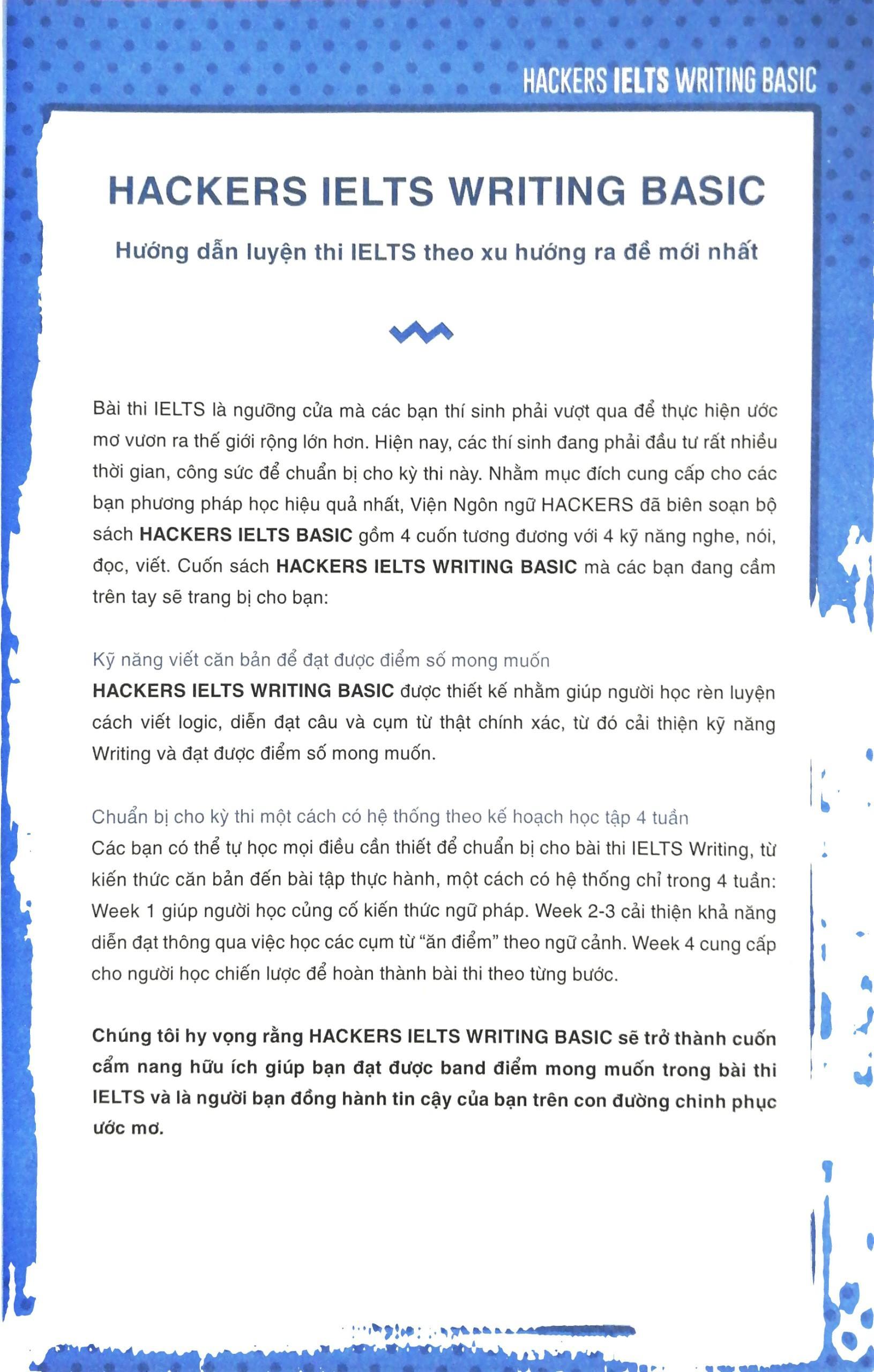 Sách Hackers IELTS Basic- Writing - ảnh 5