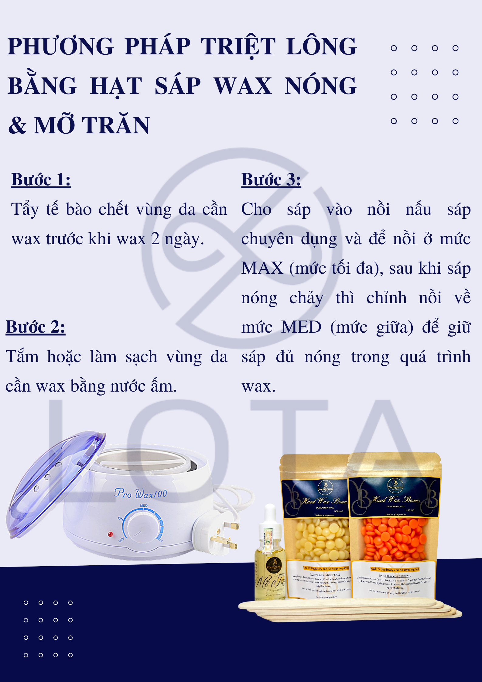 COMBO SÁP WAX LÔNG &amp; MỠ TRĂN YOUNGERIST hard wax beans keo tẩy triệt lông sáp waxing tại nhà hạt đậu tẩy lông sáp wax lông nách bikini tay chân,triệt lông toàn thân 2S08-1M999