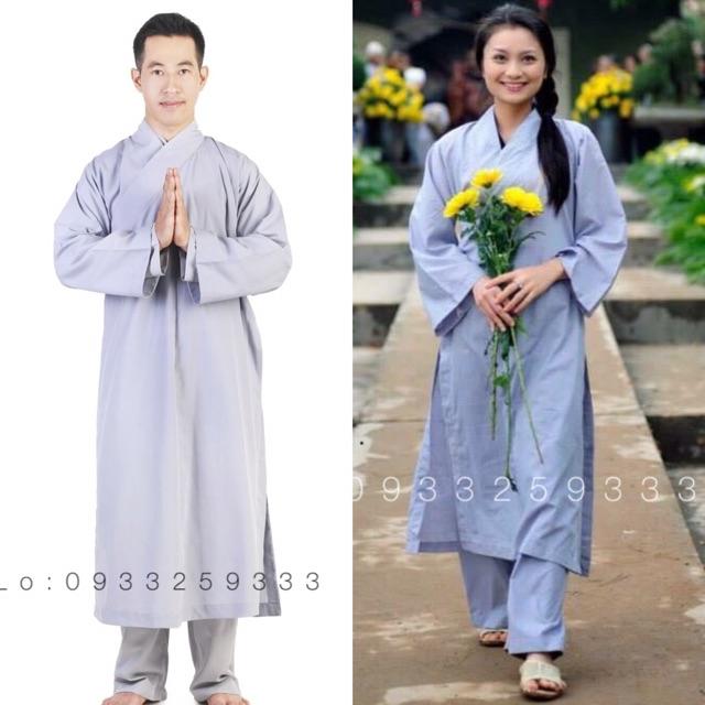 Đồ Lam Đi Chùa # Áo Tràng # Nam Nữ - 1 Cái Quần Màu Nâu,Size 3 - 55kí(1.65m)