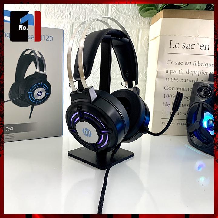 Tai Nghe Nhạc Headphone Gaming Chụp Tai Có Dây HP H120G Led RGB Tai Nghe Game Thủ Có Mic Máy Vi Tính Laptop Pc