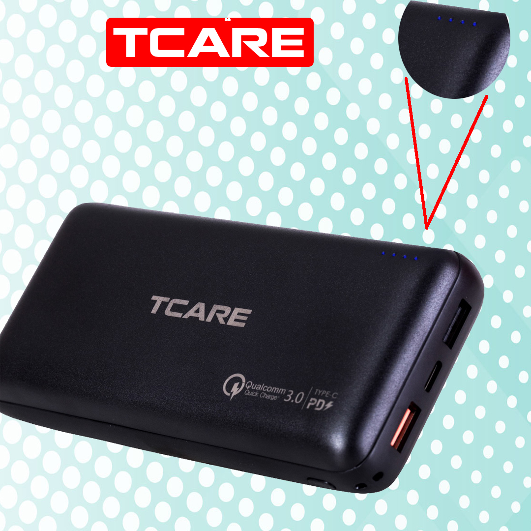 Pin sạc dự phòng Tcare QC 3.0 20000mAh T201 - Hàng chính hãng