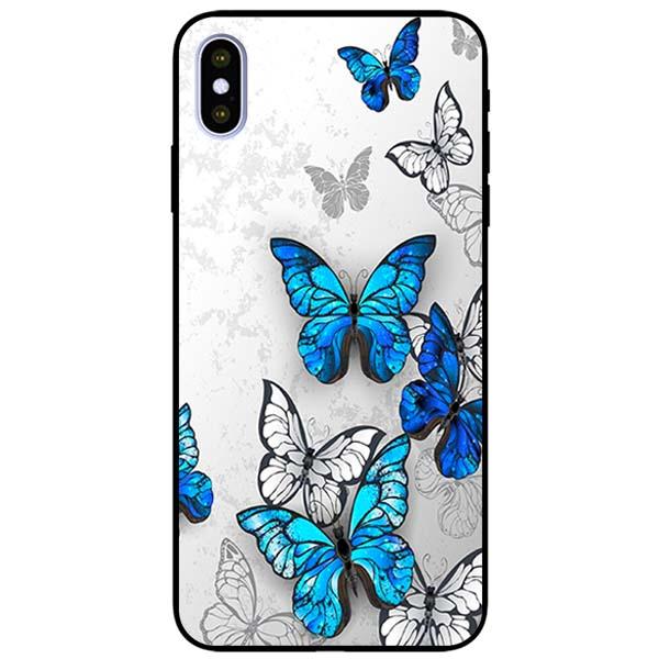 Ốp lưng dành cho iPhone X / Xs / Xs Max / Xr - Bướm Trắng Và Xanh