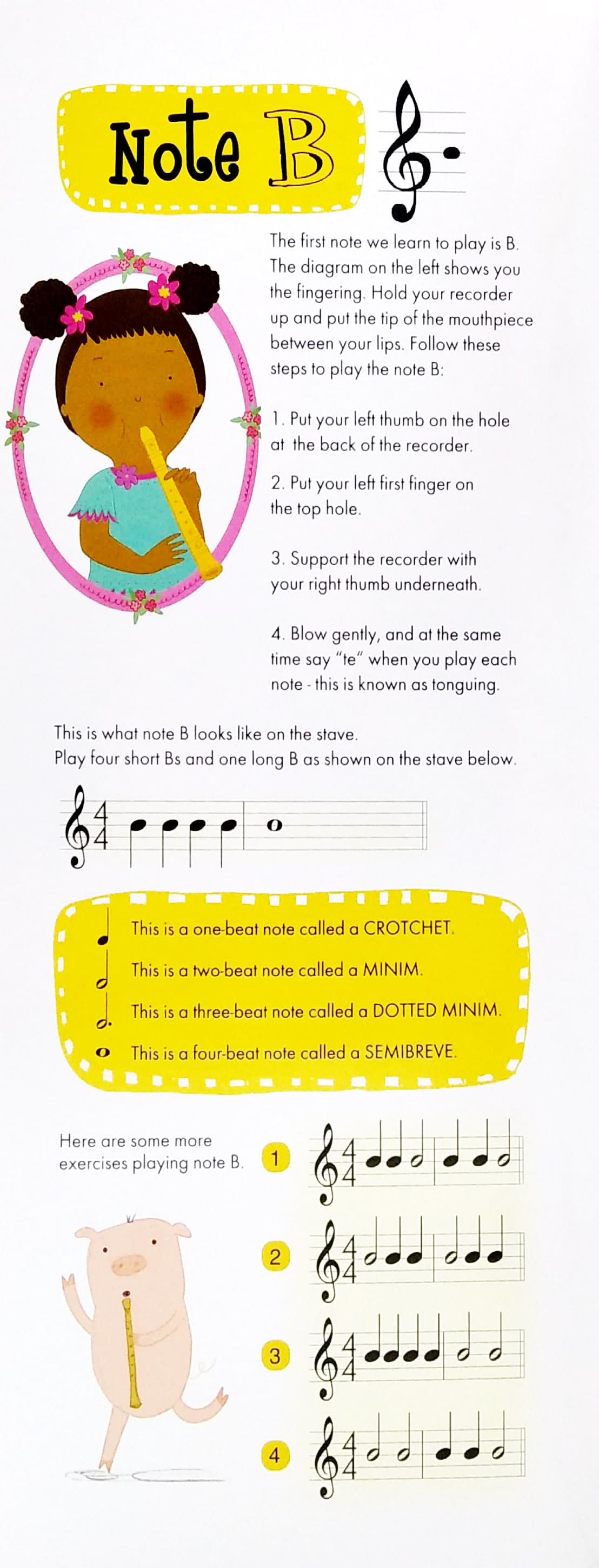 Fun To Learn Recorder Book - Pink