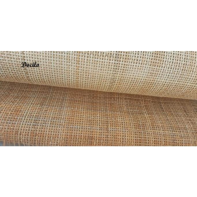 Mành mây ô vuông màu tự nhiên - Lưới mây caro decor, bọc cánh tủ, cửa, bàn ghế gỗ, mây