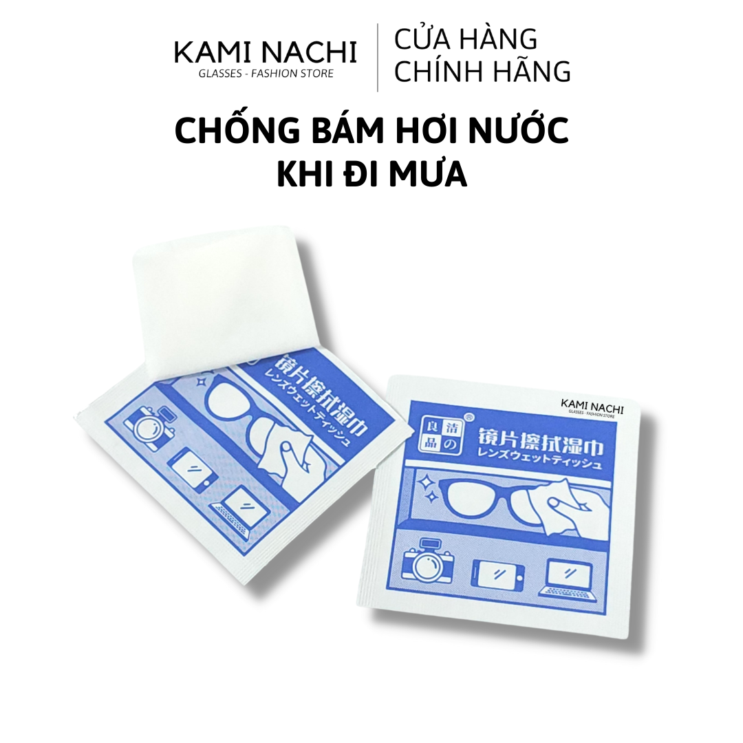 (QÙA TẶNG KHÔNG BÁN) 5 miếng khăn lau nano hàng loại 1 KAMI NACHI dùng 1 lần - Chống bám hơi nước, chống mờ sương