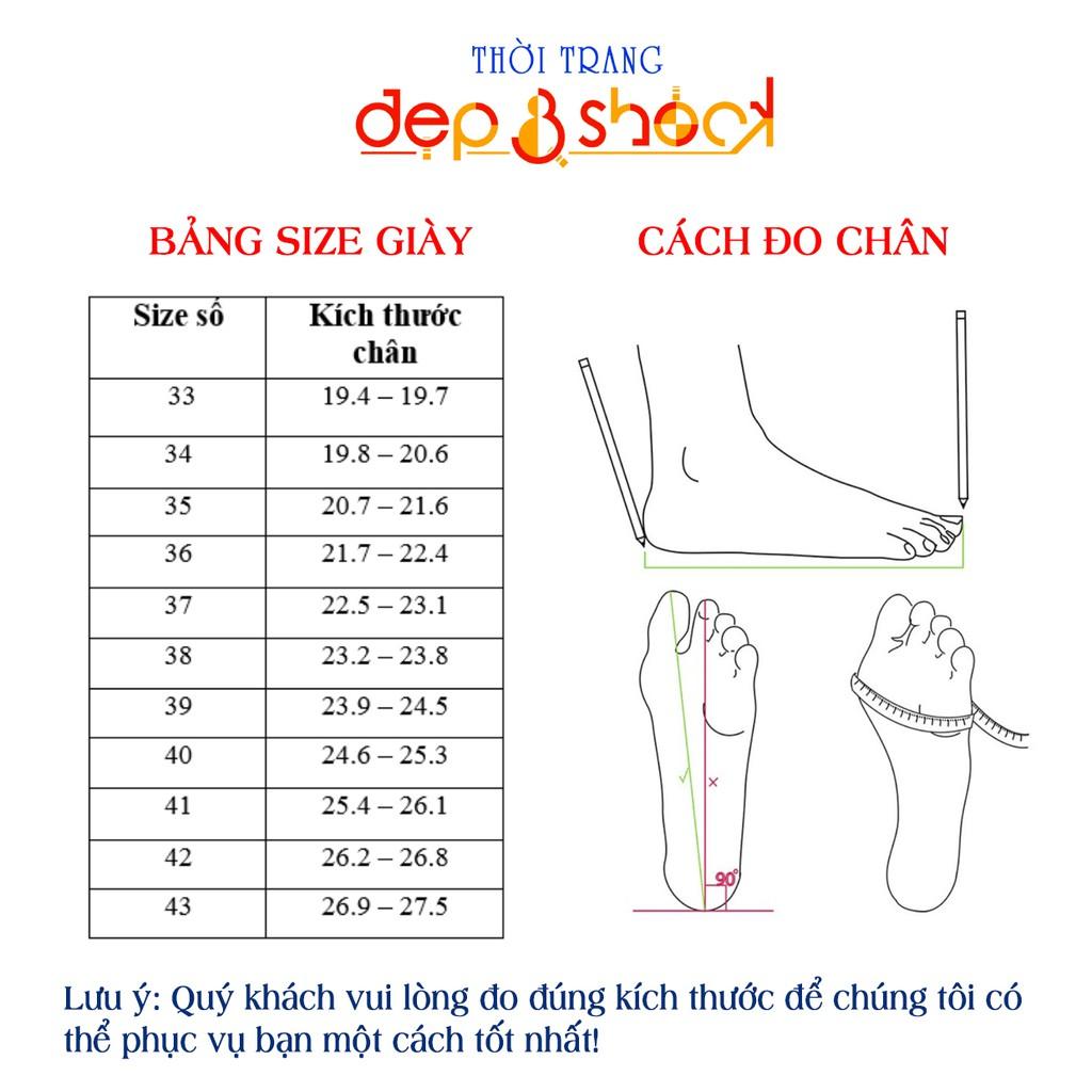 Giày sandal cao gót bít mũi gót vuông cao 5 phân big size MS 501