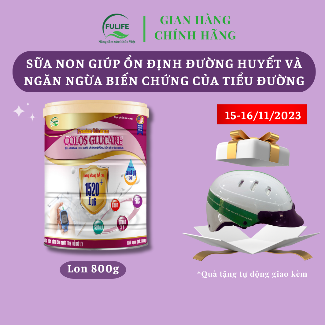 Sữa Non Dinh Dưỡng Cho Người Tiểu Đường Colos Glucare, Giúp Ổn Định Đường Huyết- Hộp 400g/800g