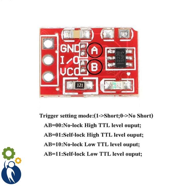 Bộ 5 Module Nút Cảm Biến Chạm TTP223 Touch Sensor Cảm Ứng Điện Dung