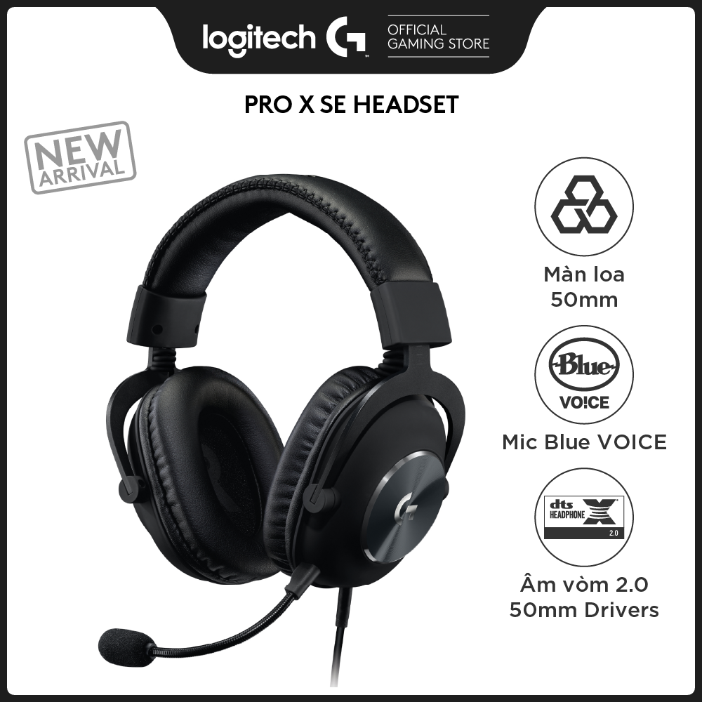 Tai nghe gaming có dây Logitech G Pro X SE - Hàng Chính Hãng
