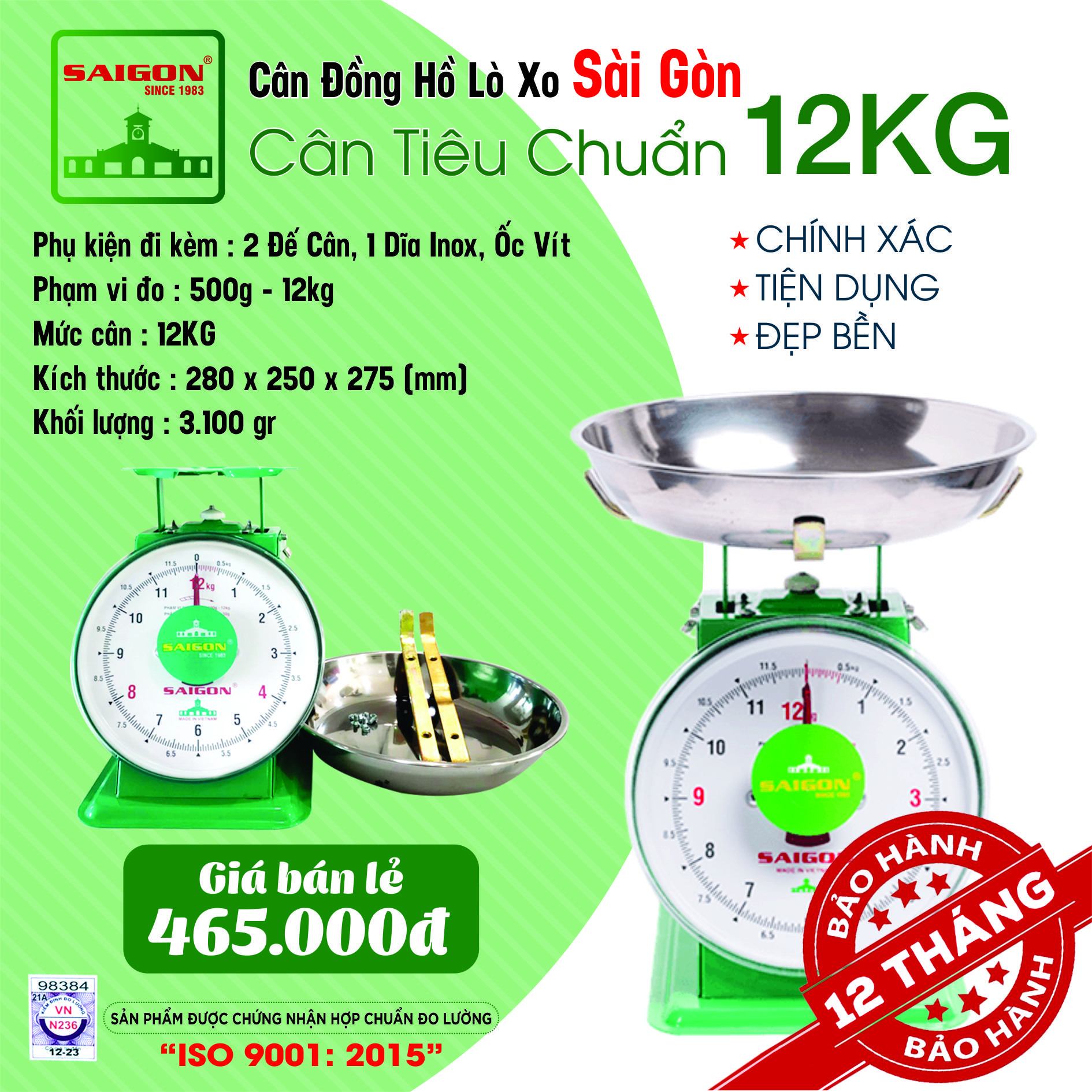 Cân Tiêu Chuẩn 12KG