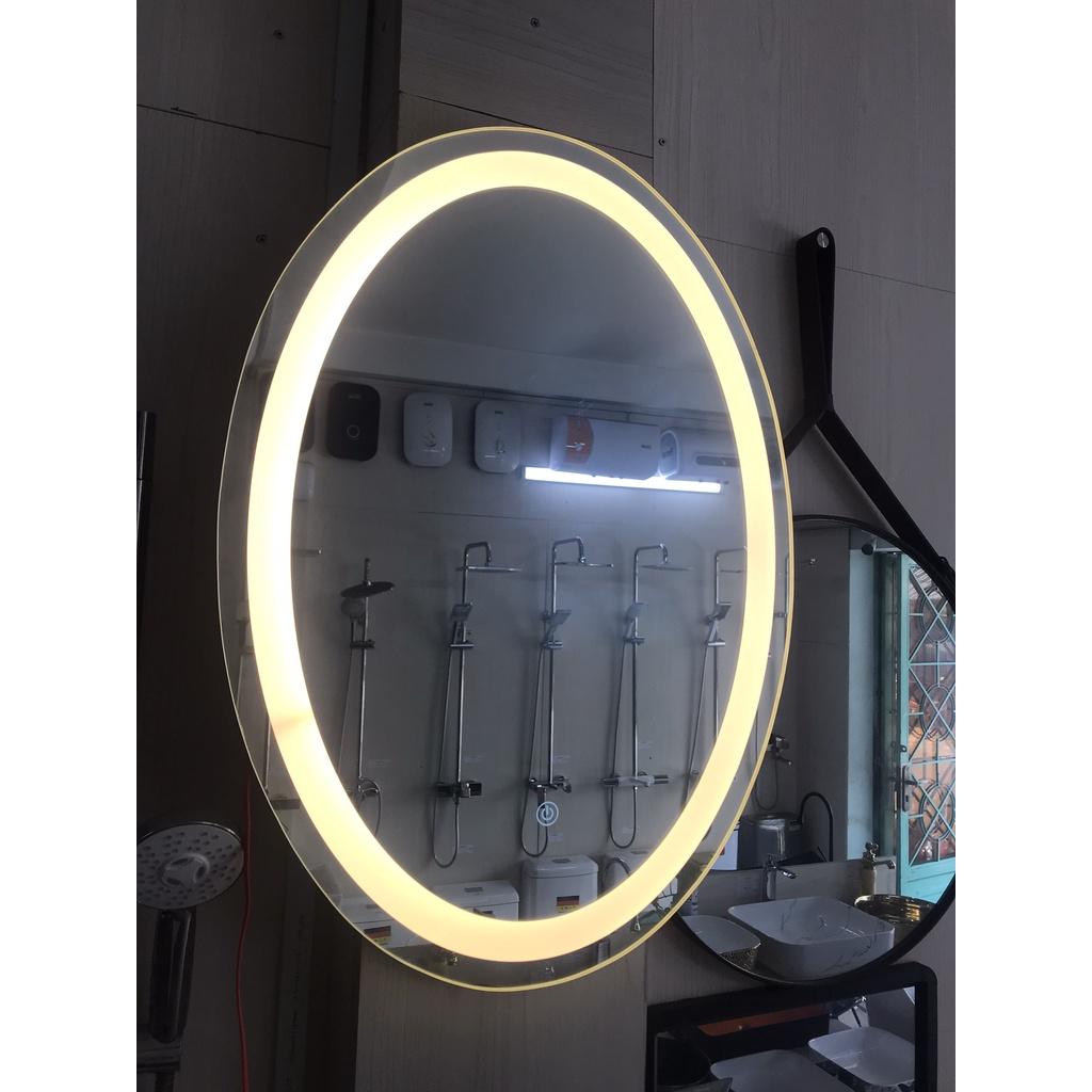 Gương soi phòng tắm - bàn trang điểm đèn led hình oval