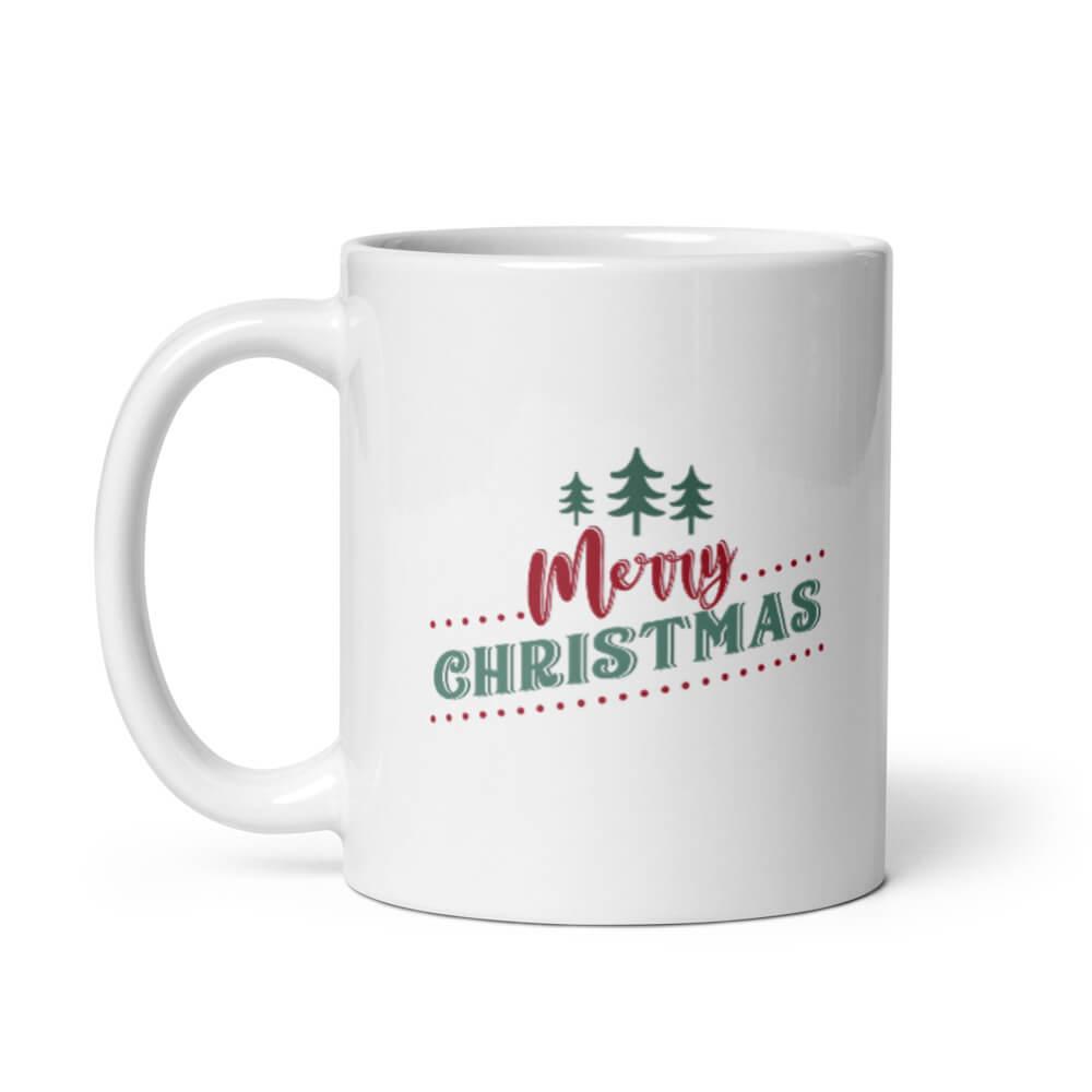 Cốc sứ giáng sinh hình Merry Christmas kiểu 2