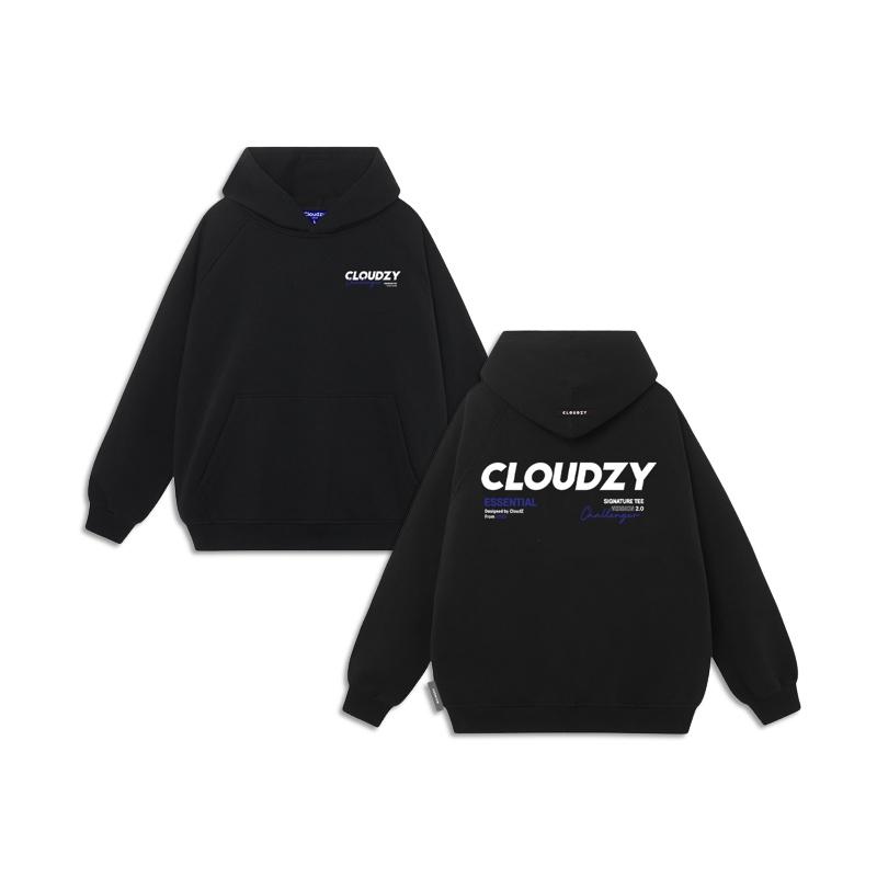 Áo hoodie local brand nam nữ unisex cặp đôi nỉ ngoại cotton form rộng có mũ xám đen dày cute zip SIGNATURELOGO V2