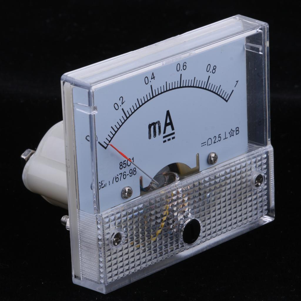 2Pcs DC Ammeter Analog Panel Meter Amp Meter Current Gauge Pointer Type E+F