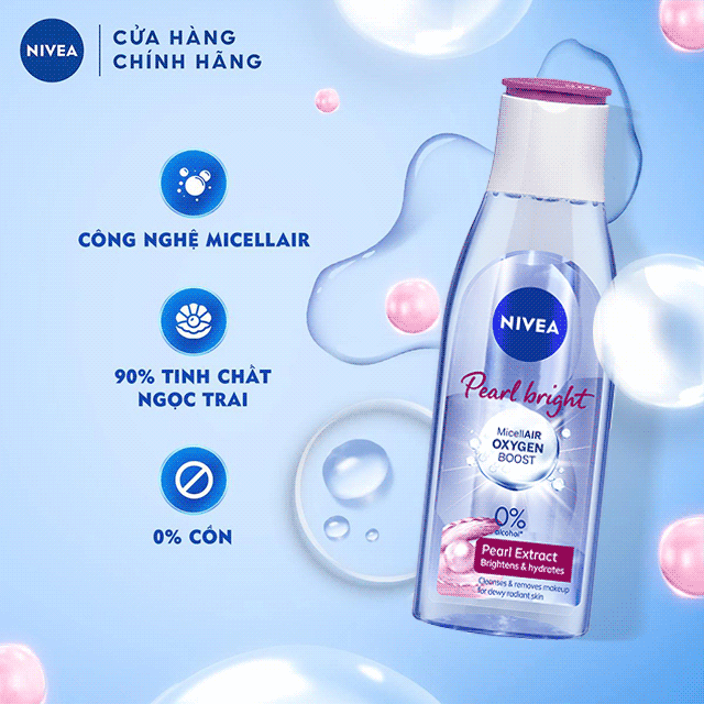 Nước Tẩy Trang NIVEA Pearl Bright Sáng Da | Sạch Sâu (200 ml) - 84911