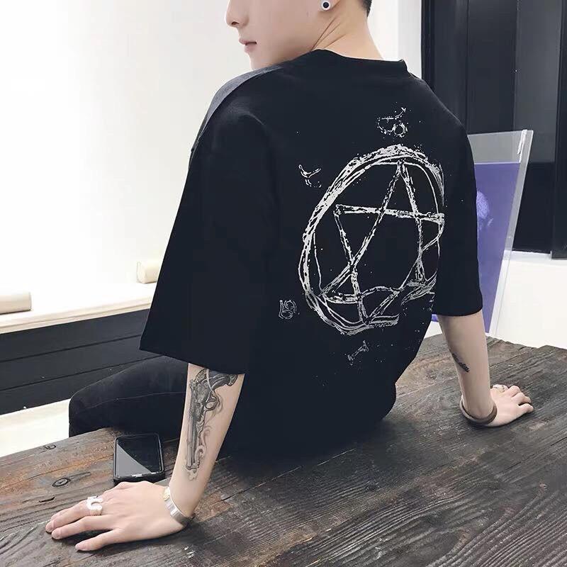 Áo thun nam tay lỡ form rộng RELAX 2 MÀU ĐEN TRẮNG