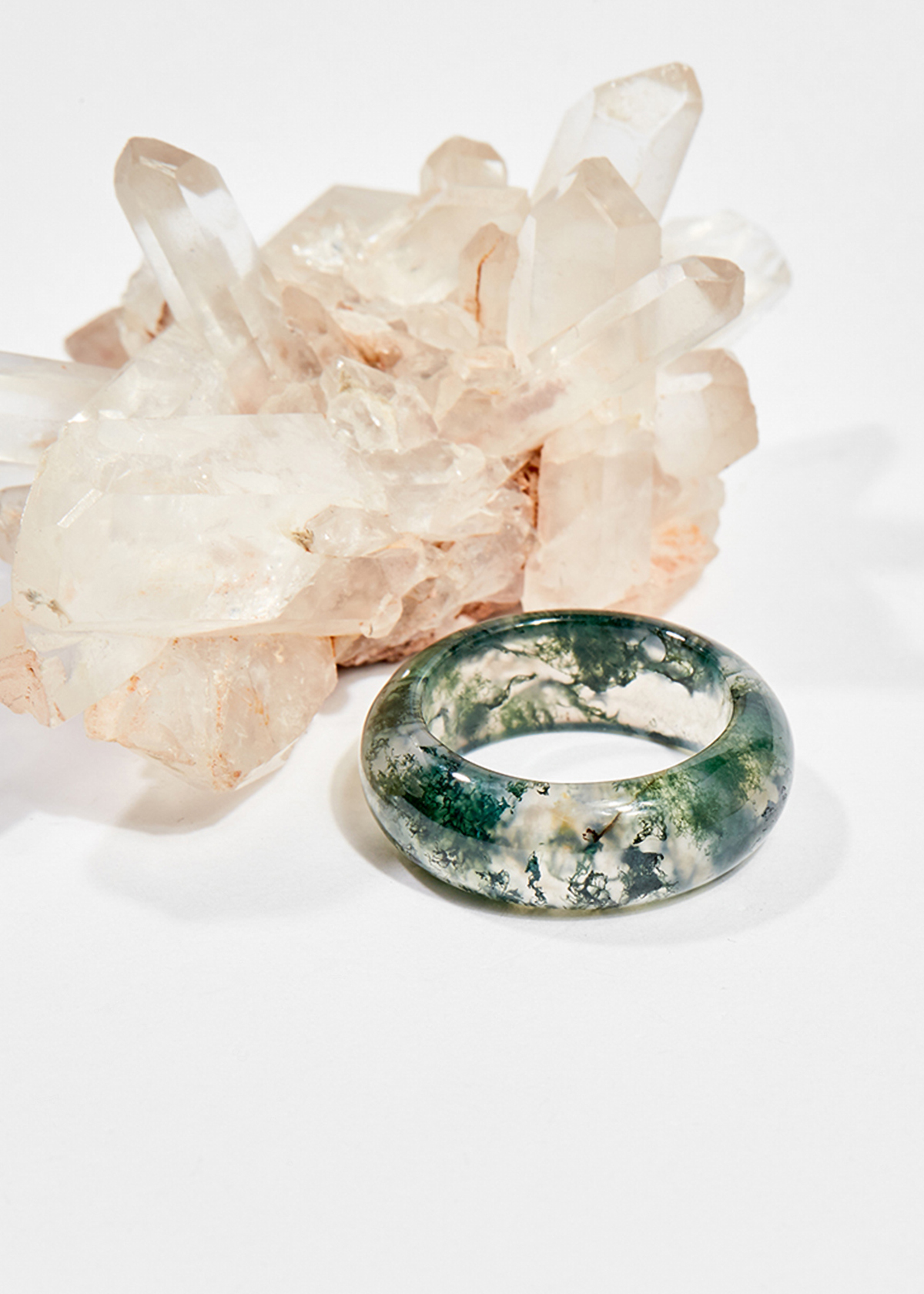 Nhẫn băng ngọc thủy tảo ni17 mệnh hỏa , mộc - Ngọc Quý Gemstones