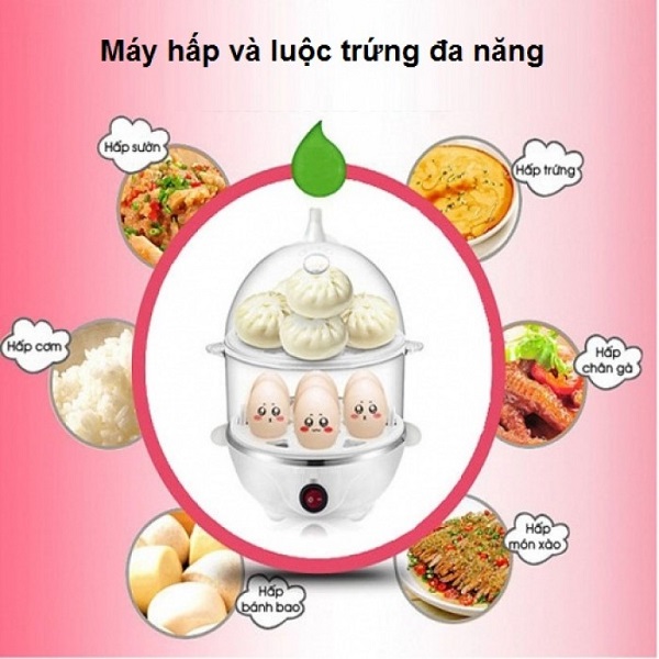 Máy luộc trứng, hấp thức ăn siêu tốc.