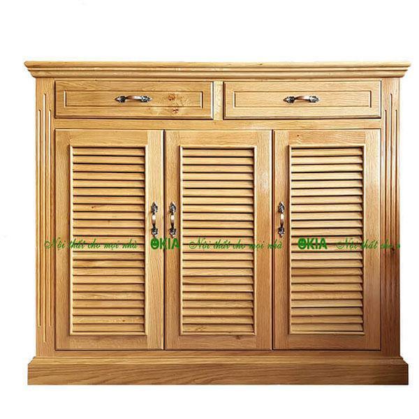 Tủ giày gỗ sồi mỹ 1m2