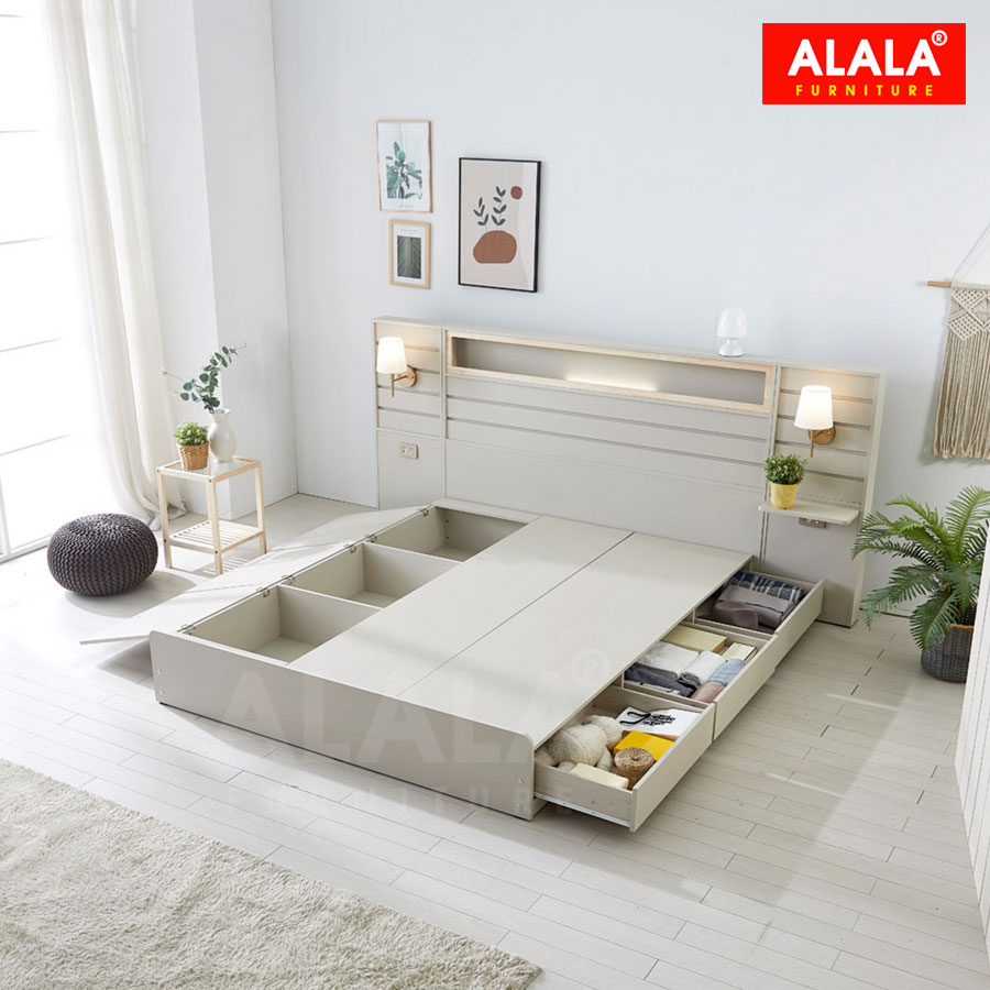 Giường ngủ ALALA1222 / Miễn phí vận chuyển và lắp đặt/ Đổi trả 30 ngày/ Sản phẩm được bảo hành 5 năm từ thương hiệu ALALA/ Chịu lực 700kg