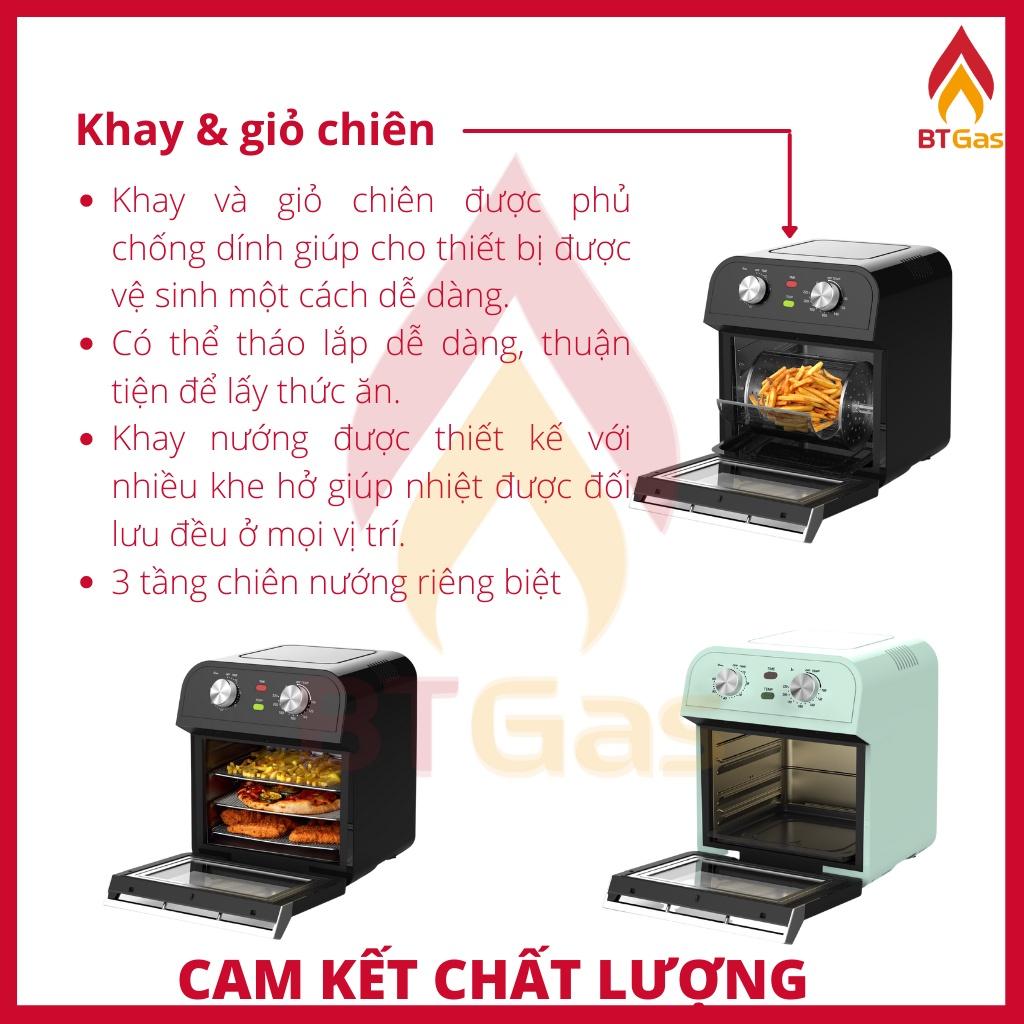 Nồi chiên không dầu Lorente, nồi chiên không dầu cơ dung tích lớn 15L Lorente LT-1500