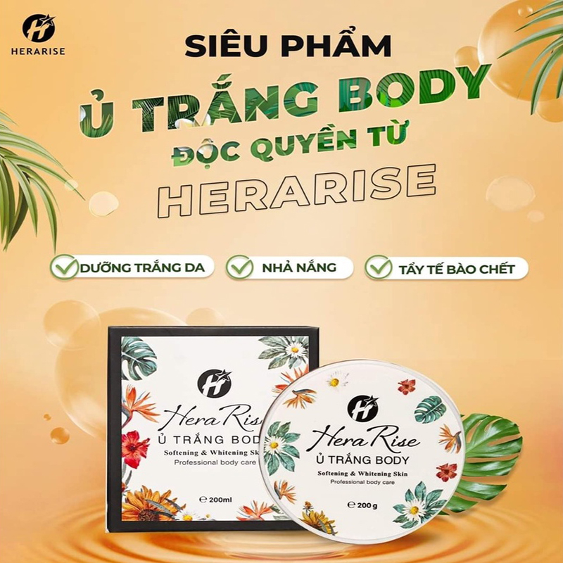 Kem ủ trắng body Hera Rise 200g